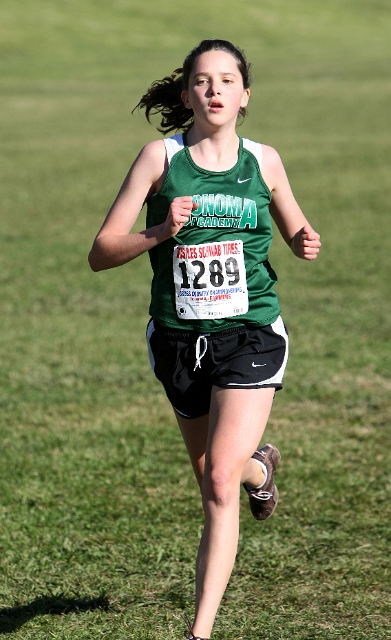NCS XC D5 Girls-143.JPG - 2009 North Coast Section Cross Country Championships, Hayward High School, Hayward, California